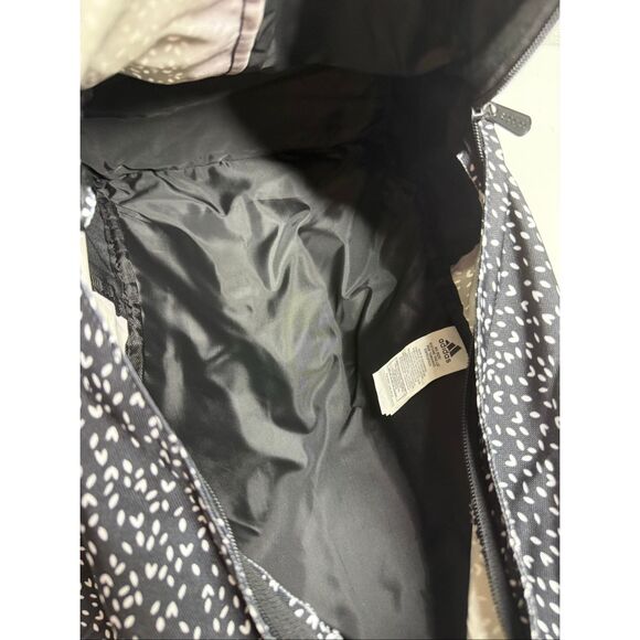 Rare Adidas Linear Graphic Backpack Black White Padded Straps - Picture 14 of 15